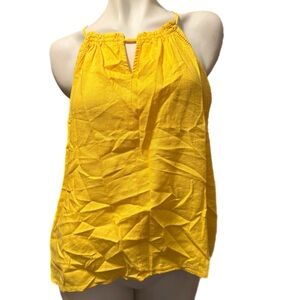 Jessica Simpson Bright Yellow Halter Tank Top